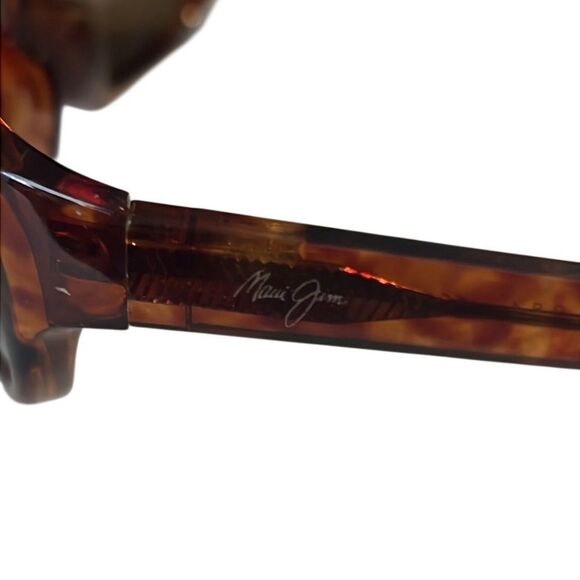 Maui Jim Cyclone Tortoise 136-10 Wrap Rectangle 8-base Unisex Sunglasses - Picture 6 of 13